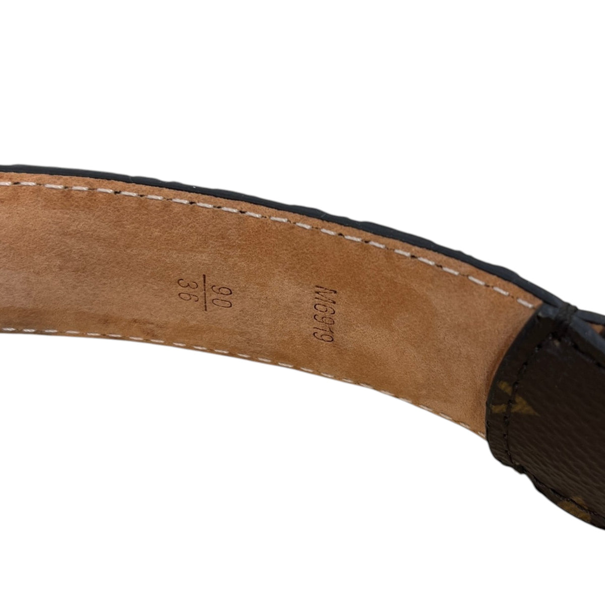 Women's Monogram Canvas Ellipse Belt Brown Size W36 - Photo 6