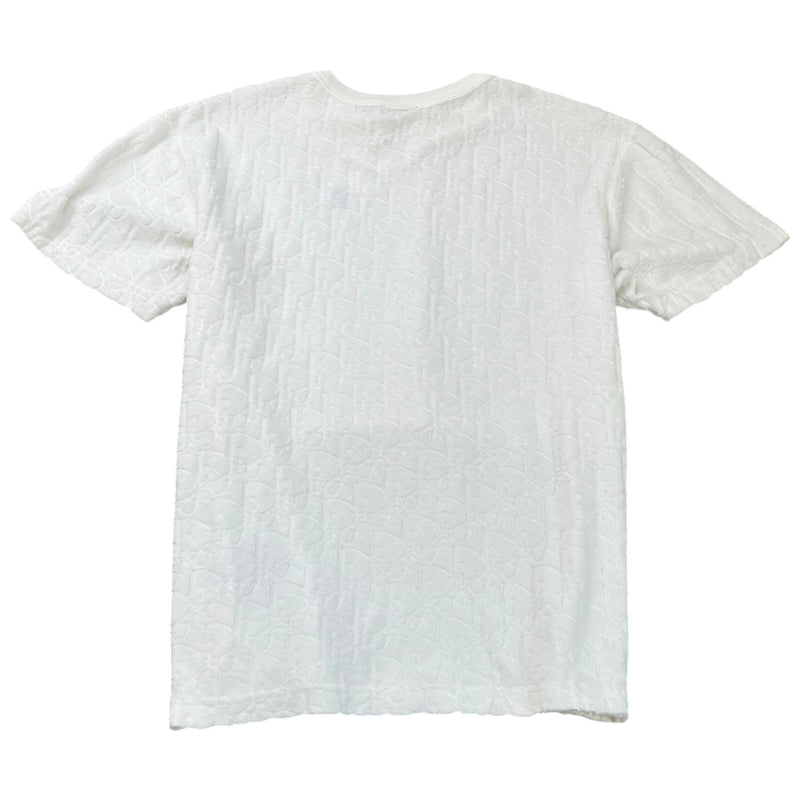 Men's Oblique Towelling T-Shirt White Size S