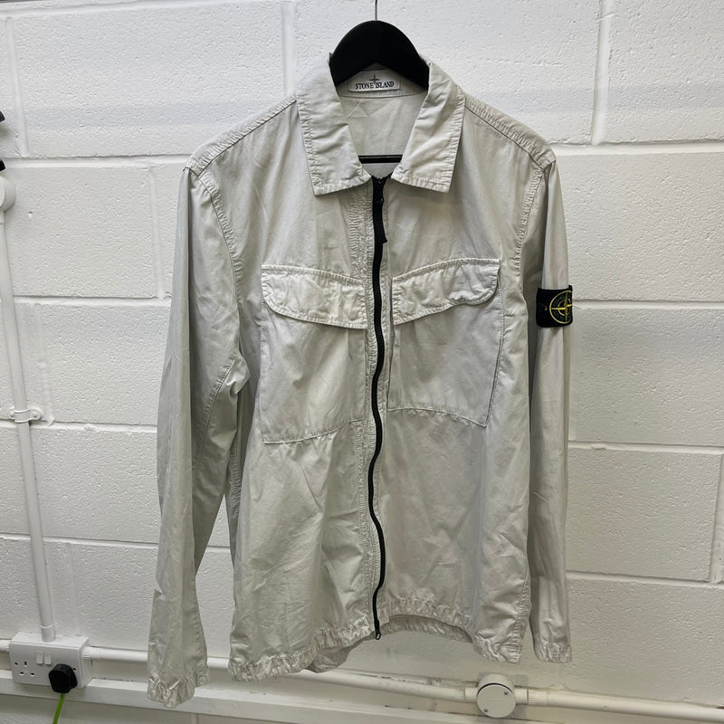 Men's Applique Logo OverShirt Grey Size L