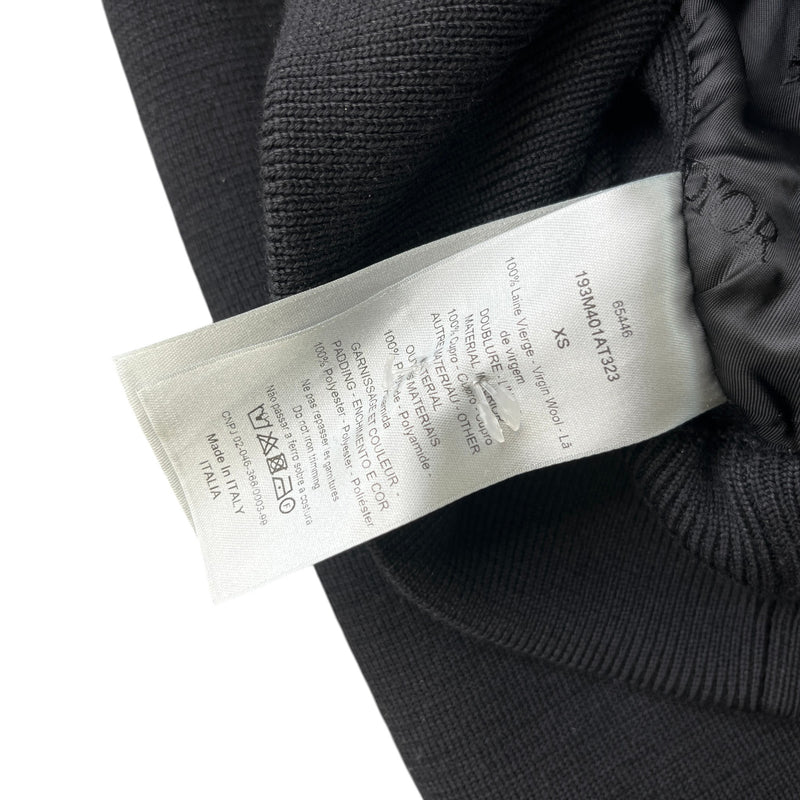 Men's Cannage Knit Padding Cardigan Black Size XS