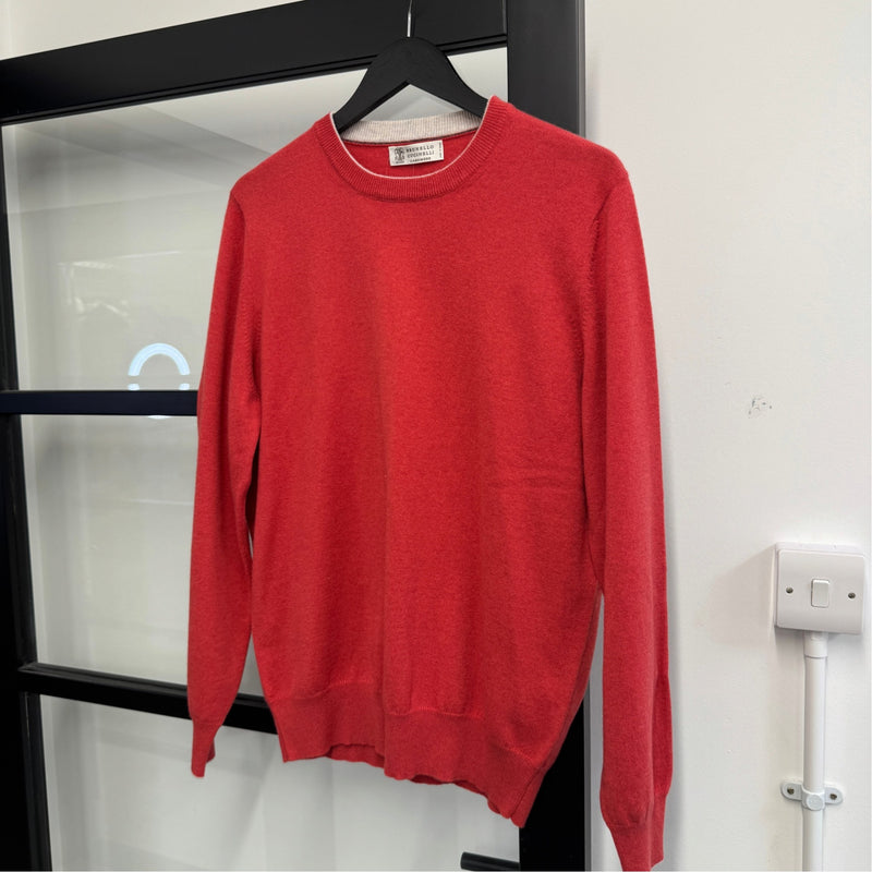 Men's Crew Neck Sweatshirt Red Size L