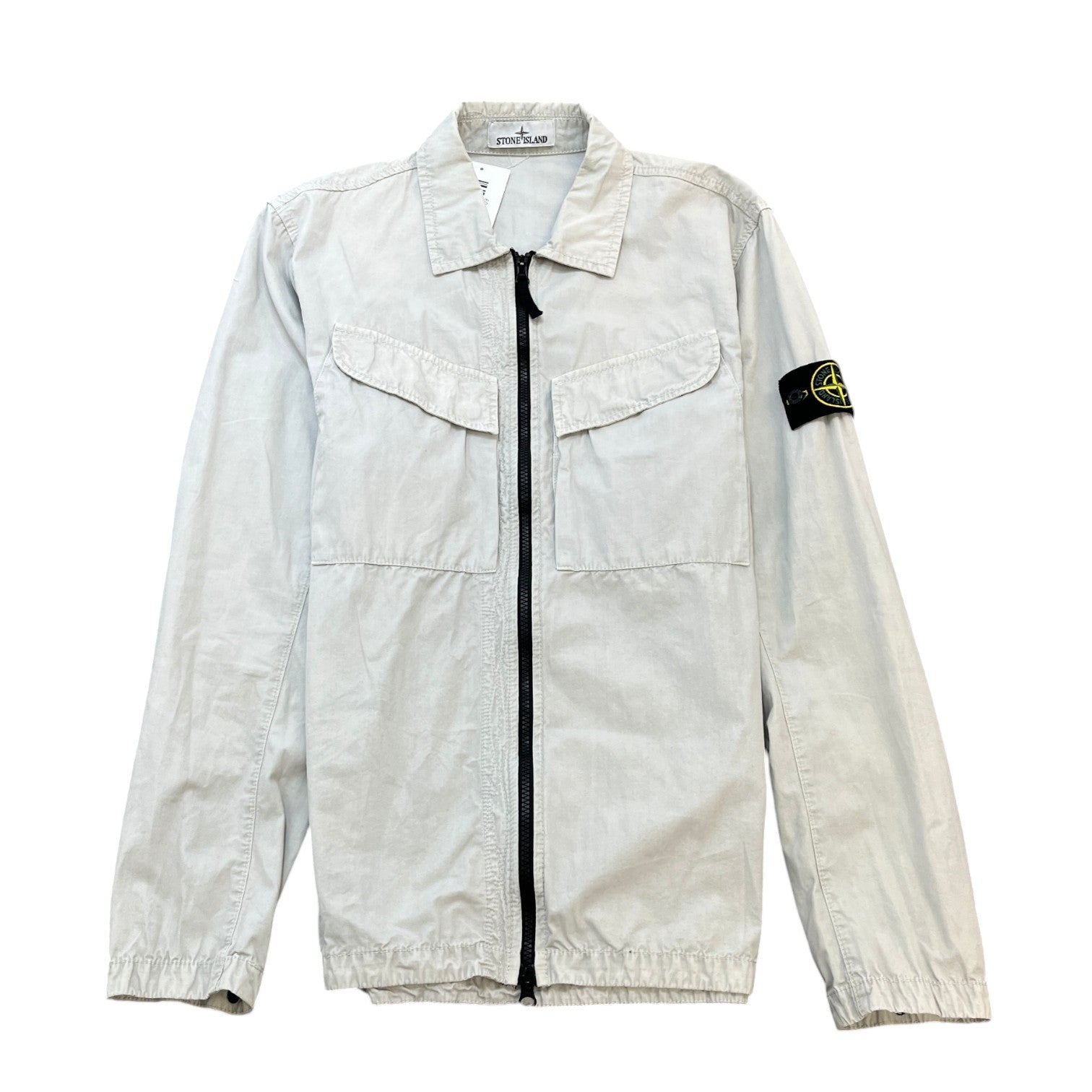 Men's Applique Logo OverShirt Grey Size L - Photo 1