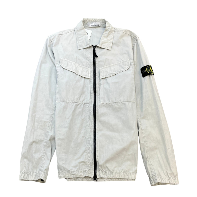 Men's Applique Logo OverShirt Grey Size L