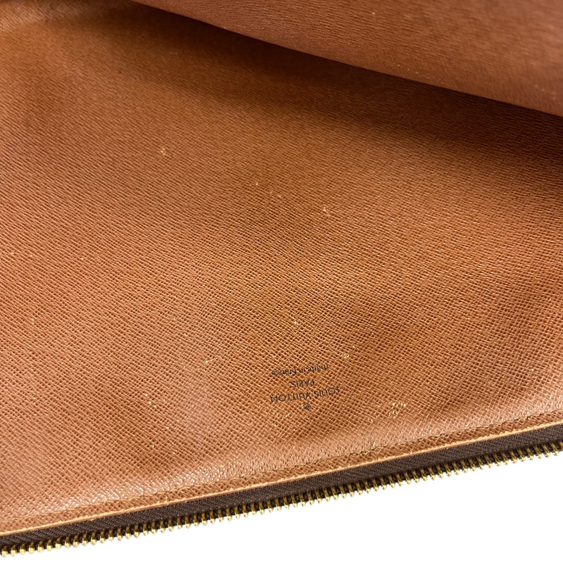 Women's Monogram Laptop Case Pouch Brown