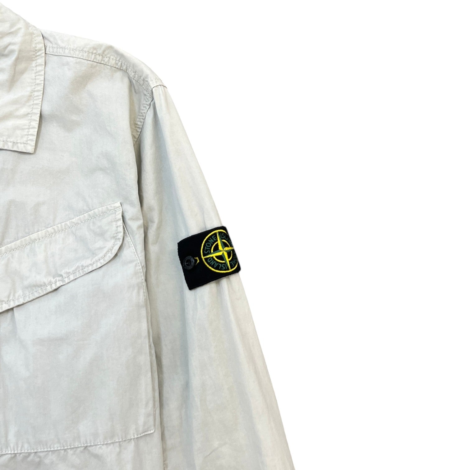 Men's Applique Logo OverShirt Grey Size L - Photo 5