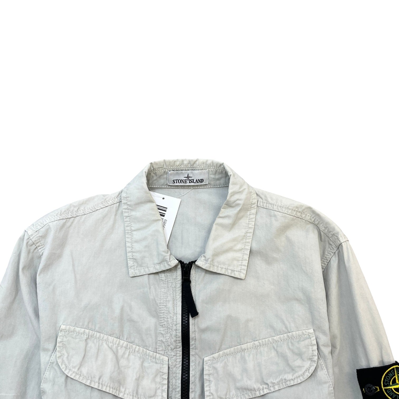 Men's Applique Logo OverShirt Grey Size L - Photo 6