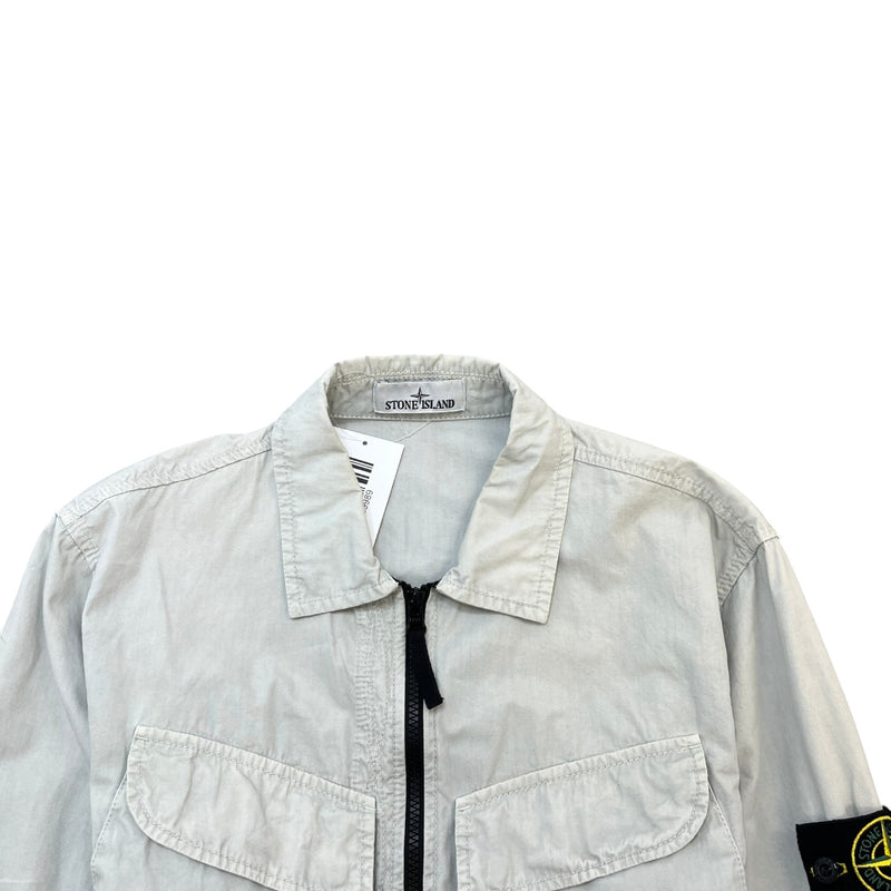 Men's Applique Logo OverShirt Grey Size L