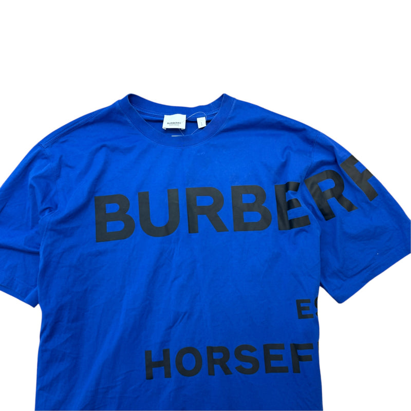 Men's Horseferry Logo Print T-Shirt Blue Size L