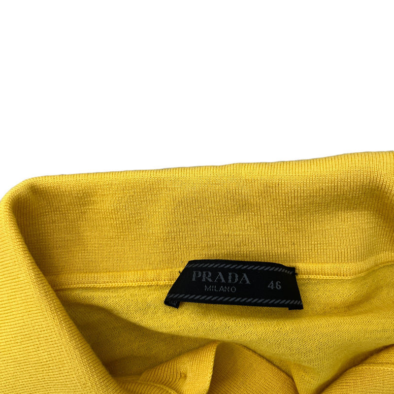 Men's Embroidered Logo Polo Shirt Yellow Size S