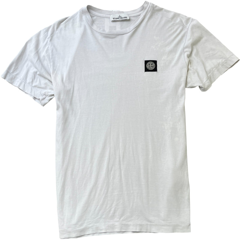 Men's Compass Logo Patch T-Shirt White Size M
