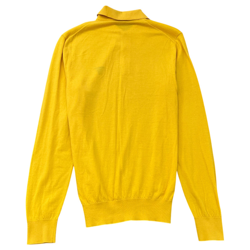 Men's Embroidered Logo Polo Shirt Yellow Size S