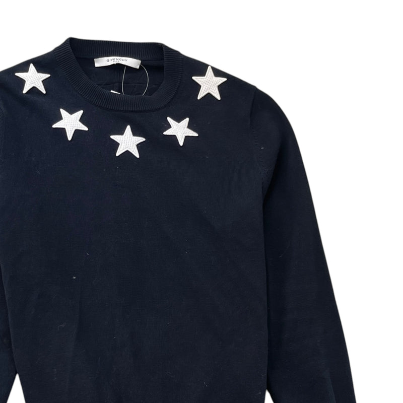 Men's Star Patch Jumper Black Size M