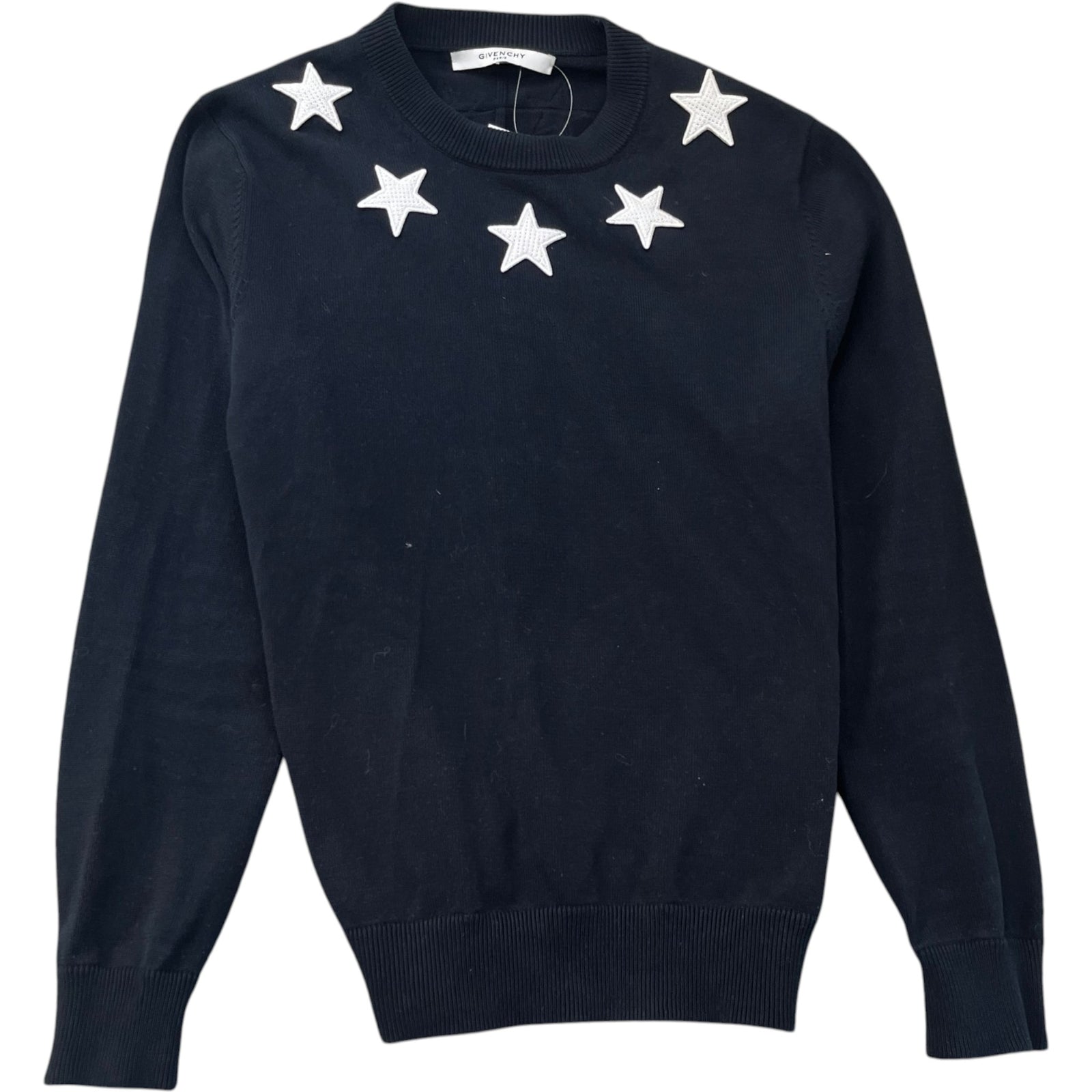 Men's Star Patch Jumper Black Size M - Photo 1
