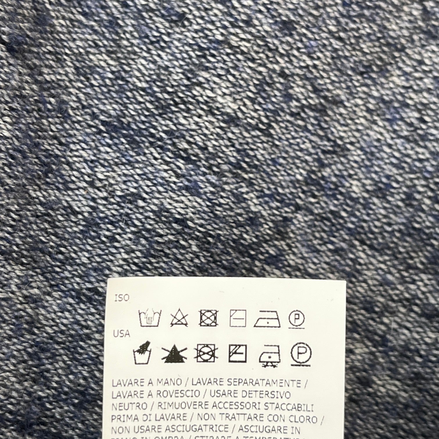 Men's Aw17 Tri Tone Zip Up Cardigan Blue Size M - Photo 7