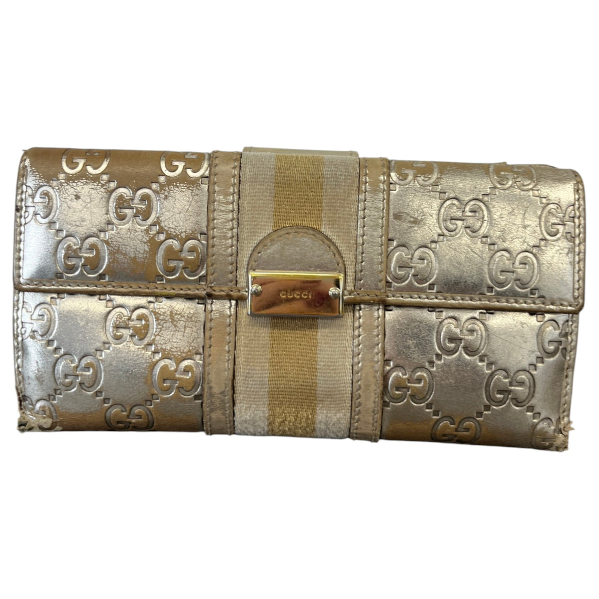 Women's GG Supreme Purse Gold - Photo 1