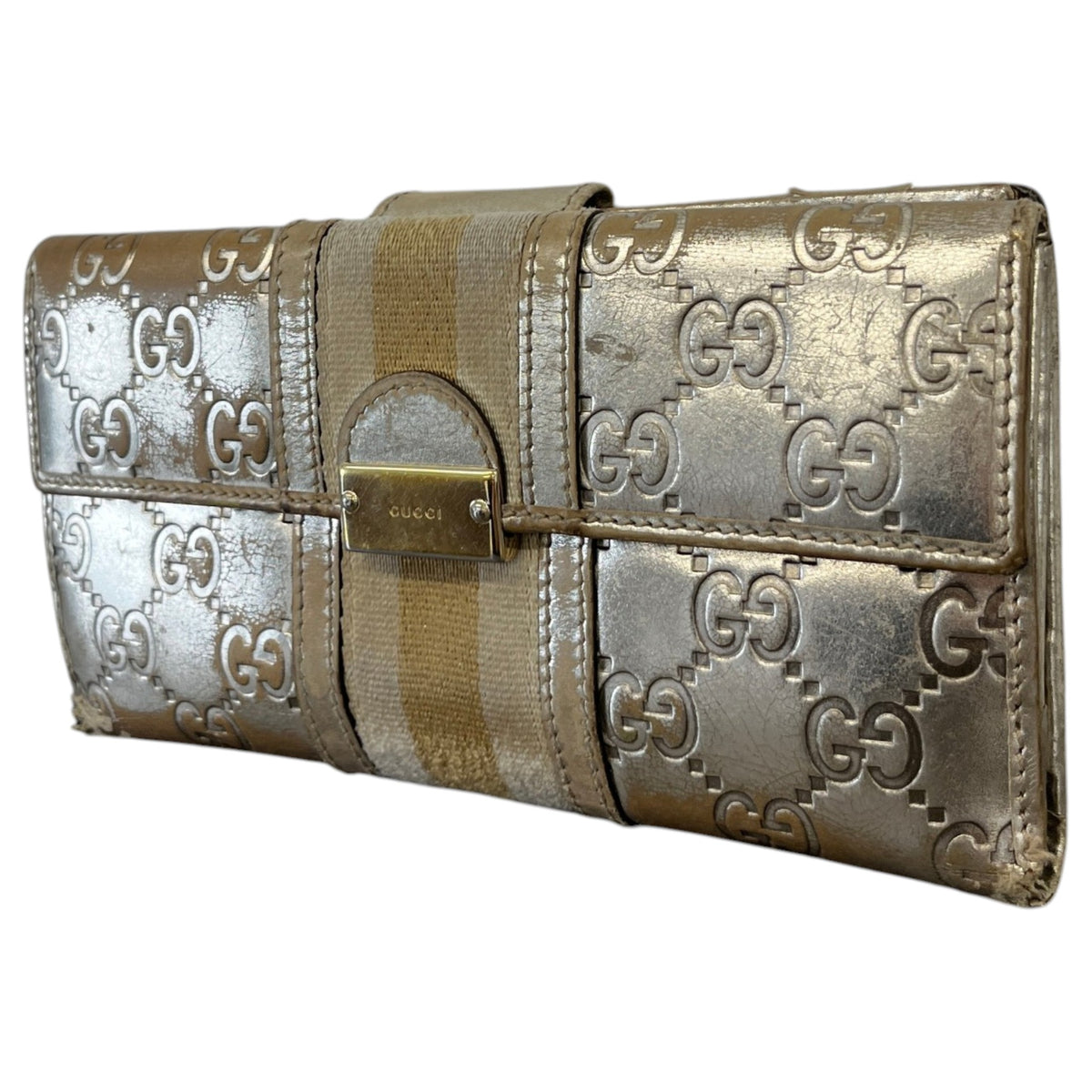 Women's GG Supreme Purse Gold - Photo 4