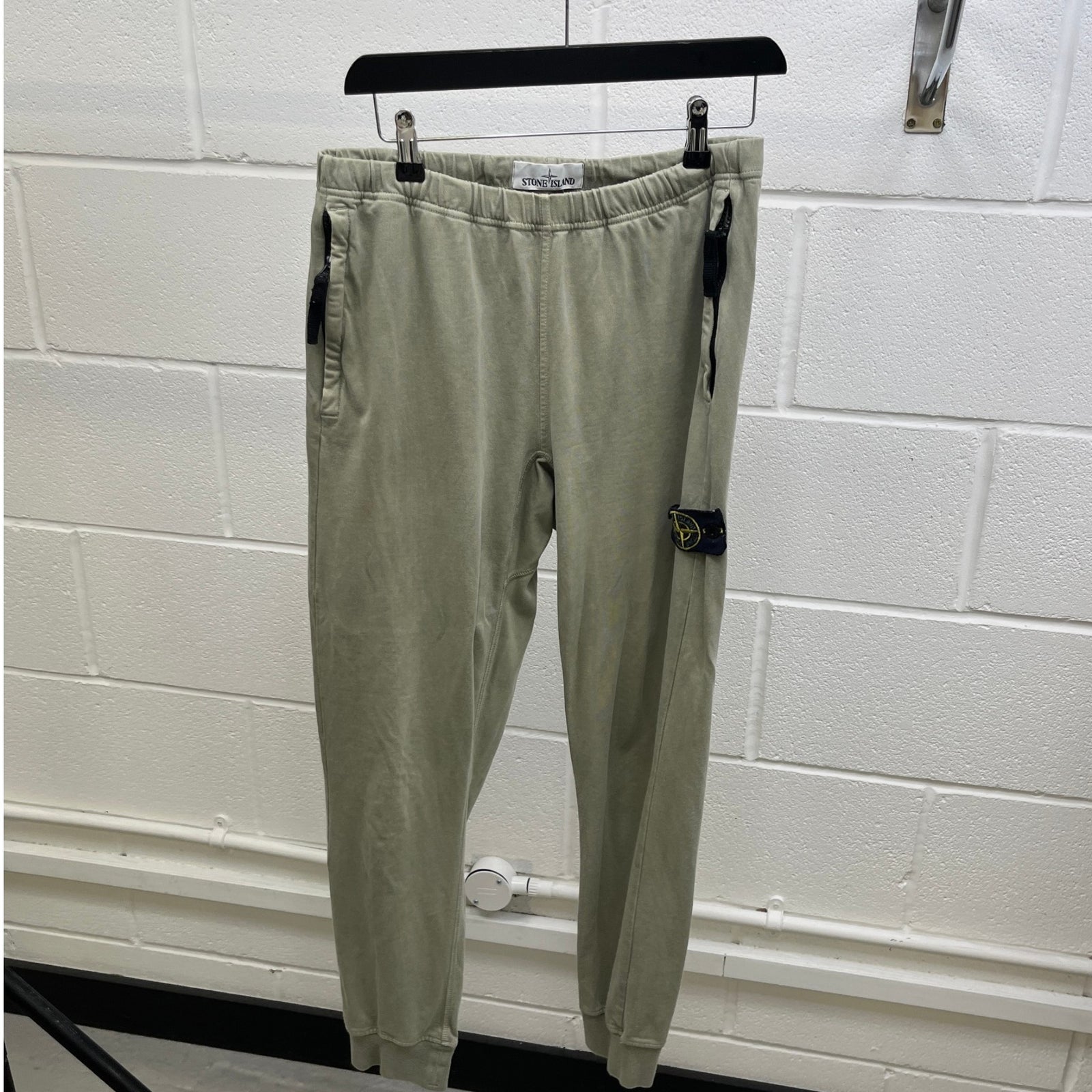 Men's Applique Logo Joggers Green Size S - Photo 8