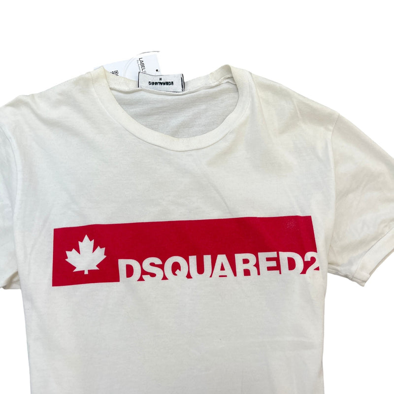 Men's Logo Print T-Shirt White Size M
