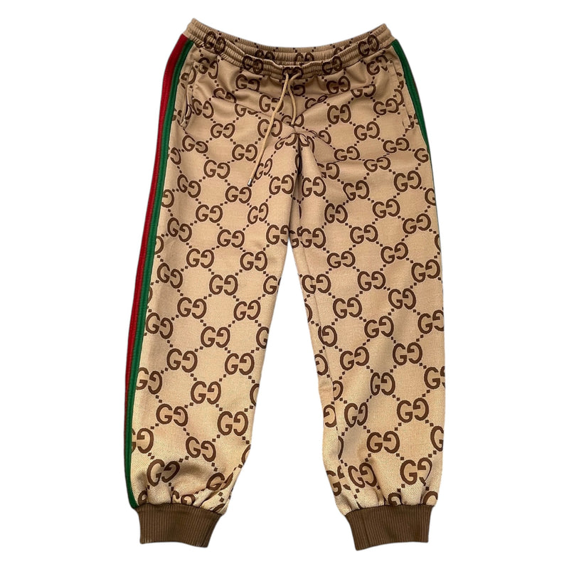 Men's GG Supreme Web Joggers Brown Size XXXL / W40