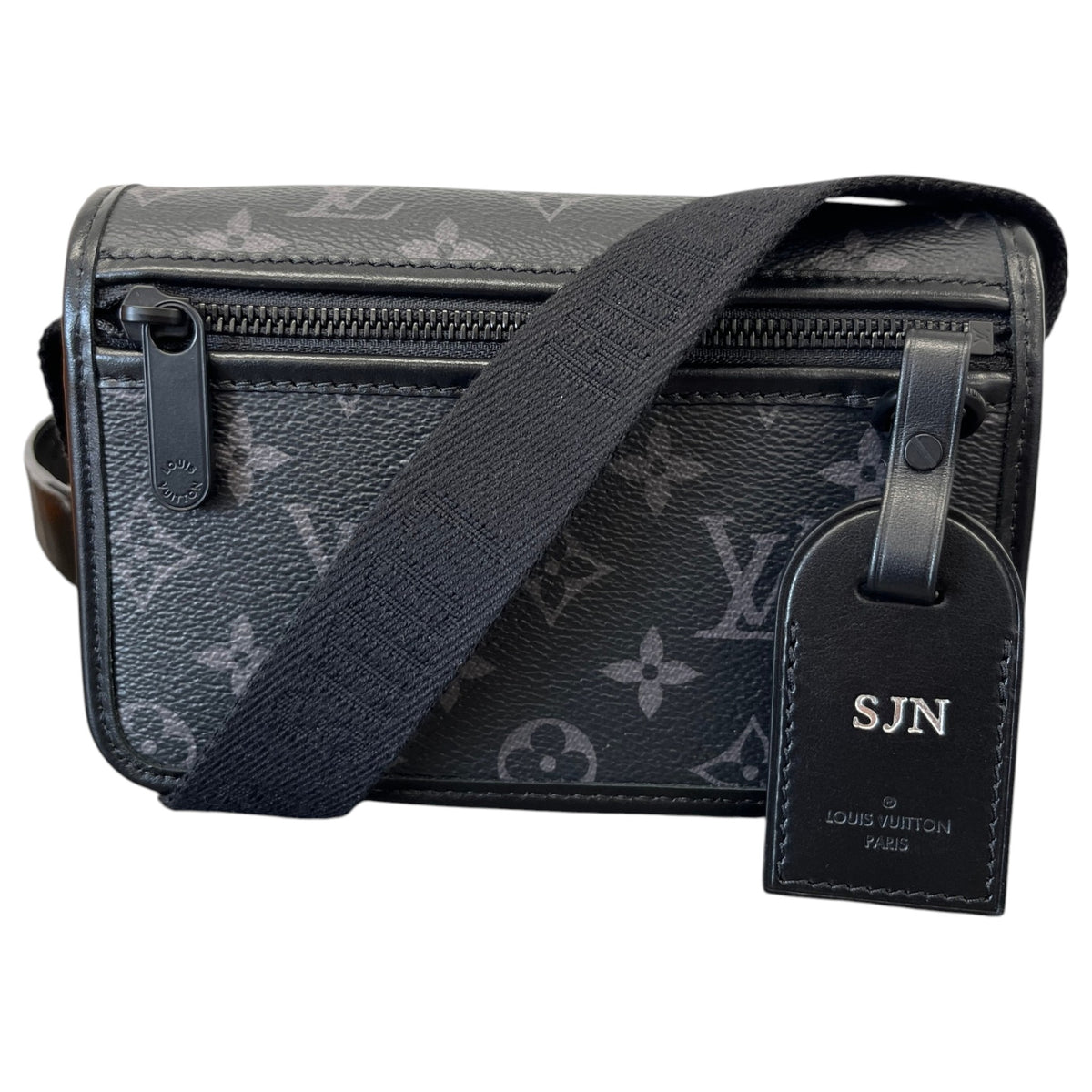 Men's Monogram Eclipse Bosphore Wearable Wallet Messenger Bag Black - Photo 1