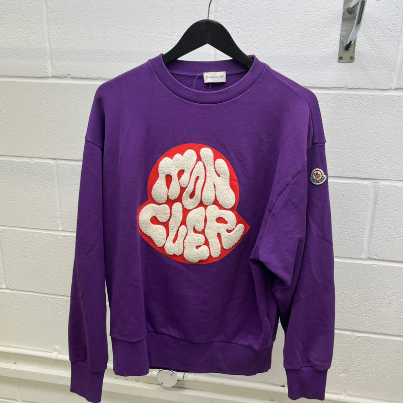 Men's Logo Patch Sweatshirt Purple Size M