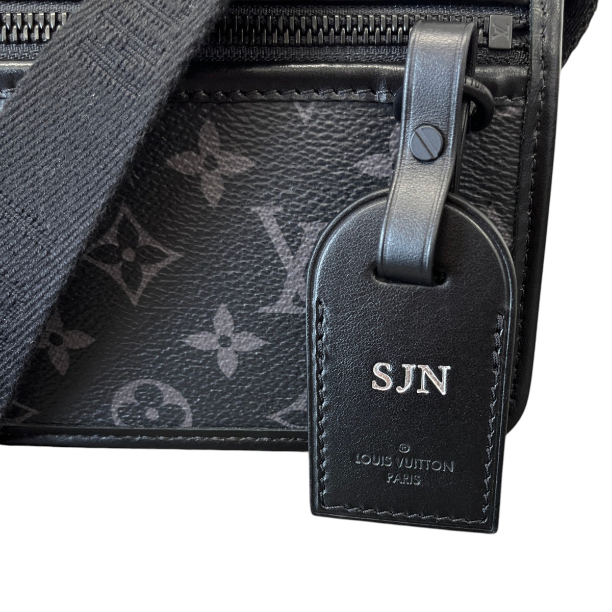 Men's Monogram Eclipse Bosphore Wearable Wallet Messenger Bag Black - Photo 11