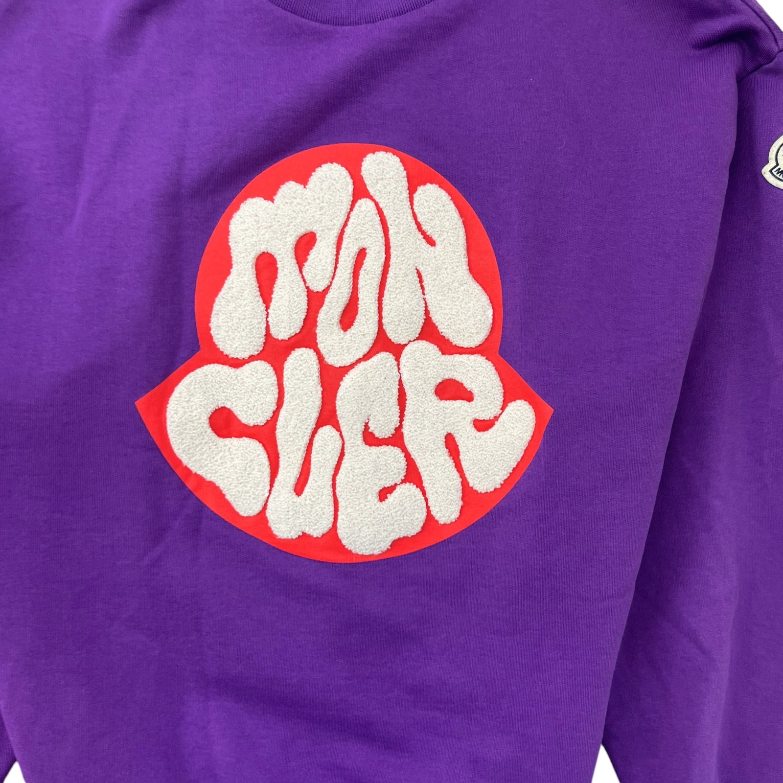 Men's Logo Patch Sweatshirt Purple Size M - Photo 5