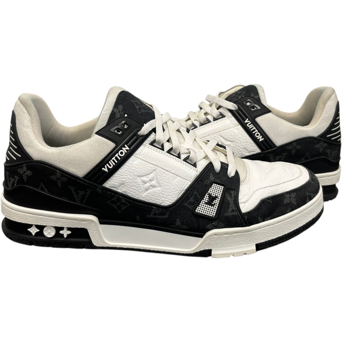 Men's LV Denim Low Trainers Black Size UK 11 / EU 45 - Photo 2