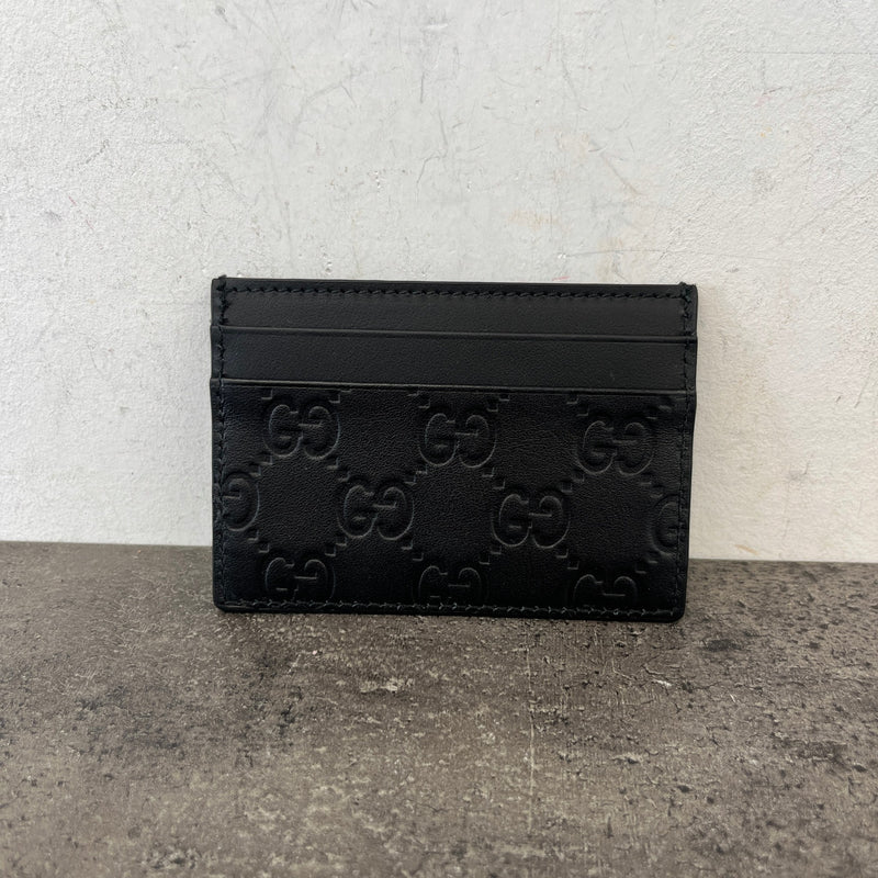 Men's GG Emblem Card Holder Black