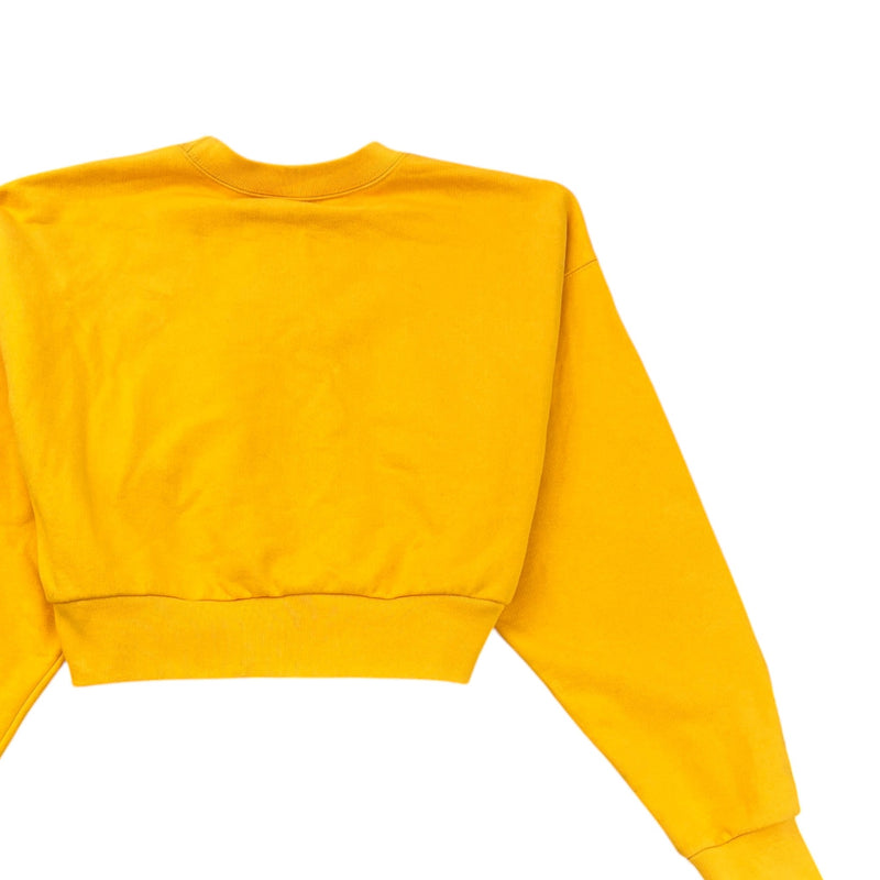 Women's Graphic Logo Cropped Sweatshirt Yellow Size XS / UK 6
