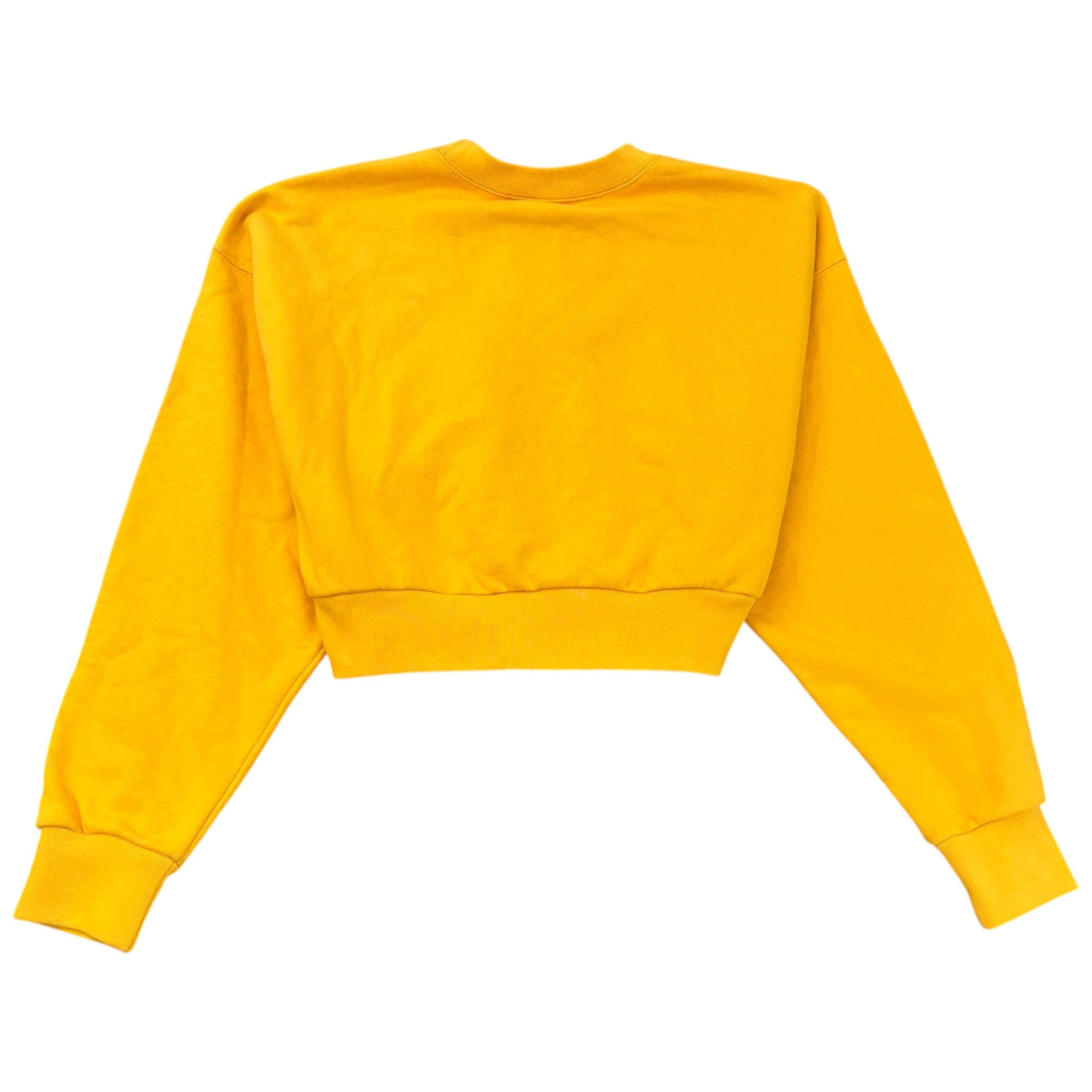 Women's Graphic Logo Cropped Sweatshirt Yellow Size XS / UK 6 - Photo 2