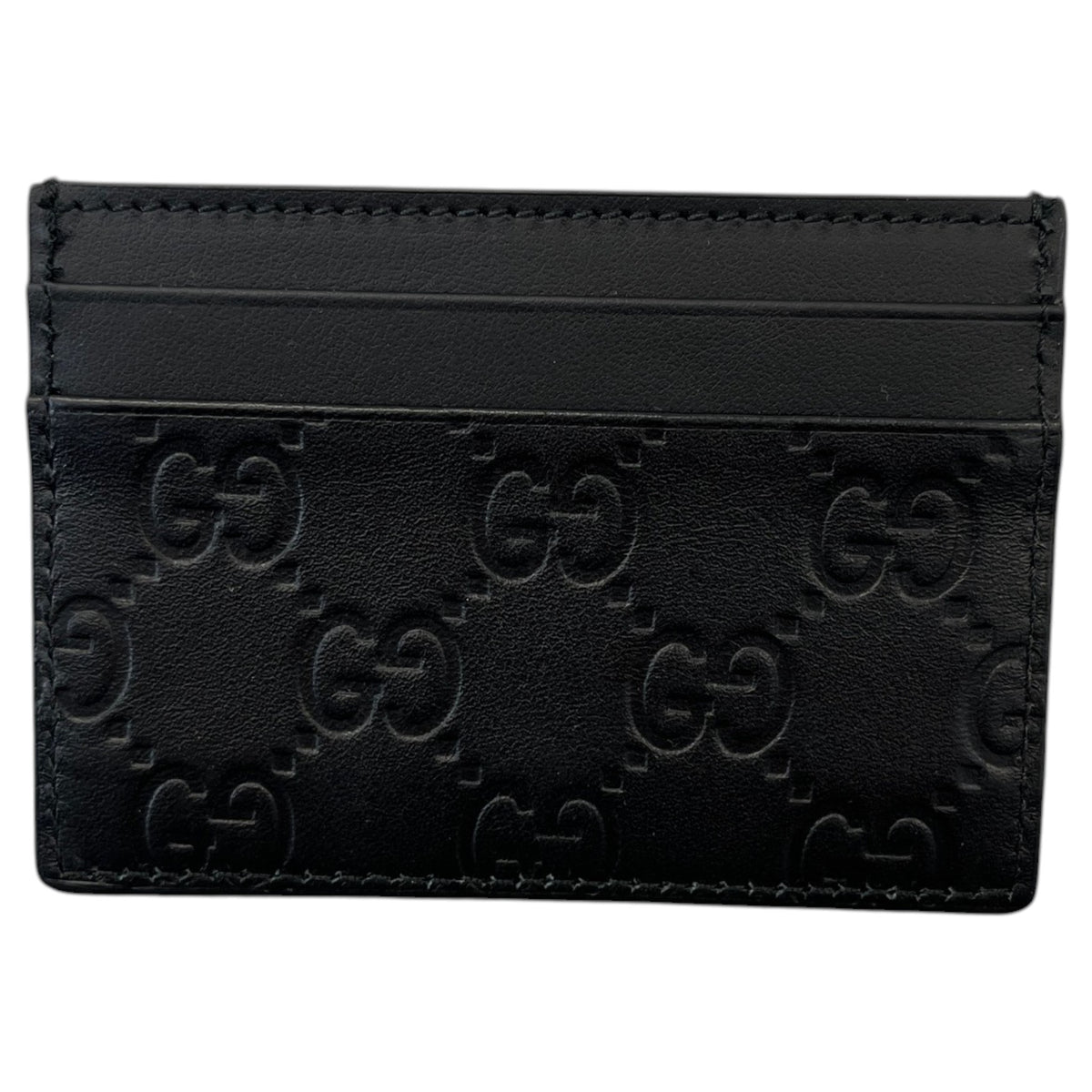 Men's GG Emblem Card Holder Black - Photo 1