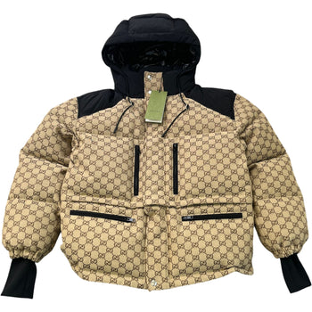 Women's Gg Supreme Down Jacket Beige Size IT 42 / UK 10