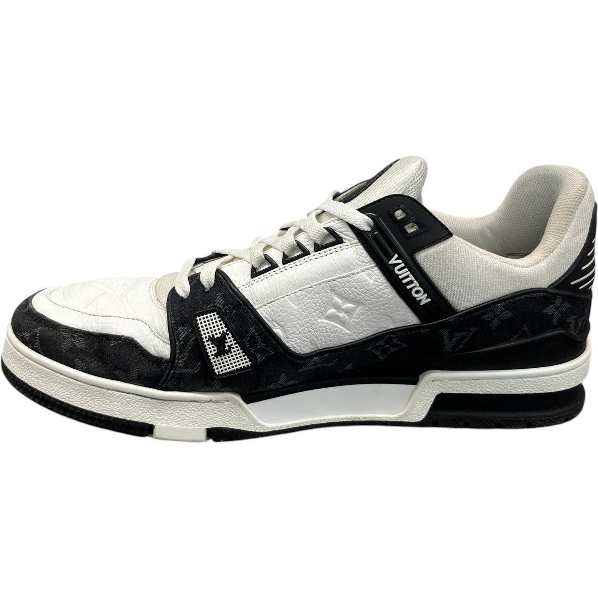 Men's LV Denim Low Trainers Black Size UK 11 / EU 45 - Photo 3