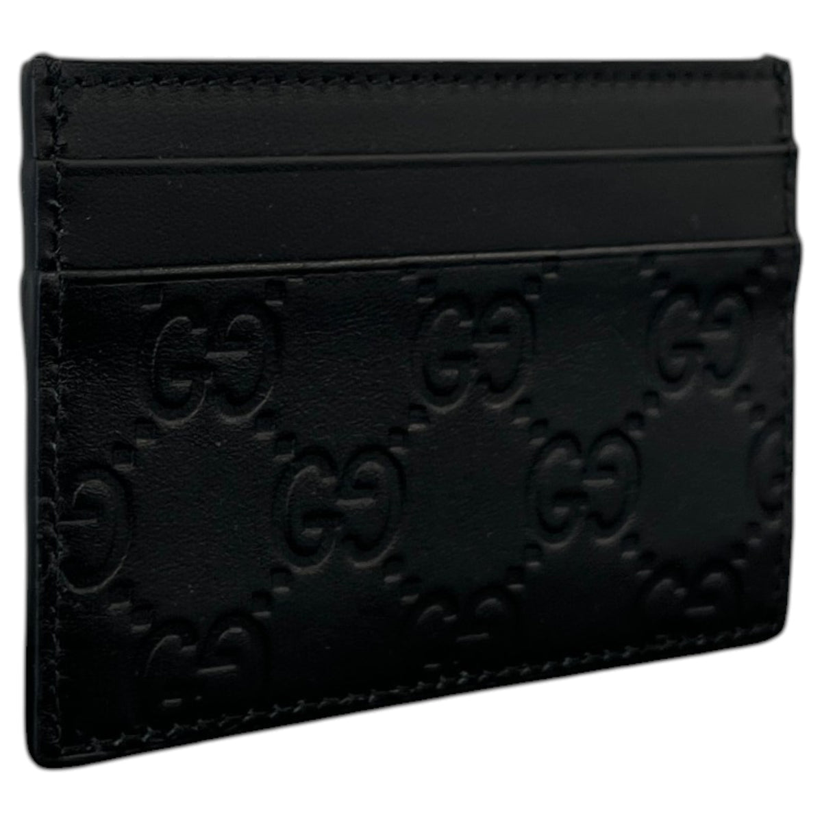 Men's GG Emblem Card Holder Black - Photo 3