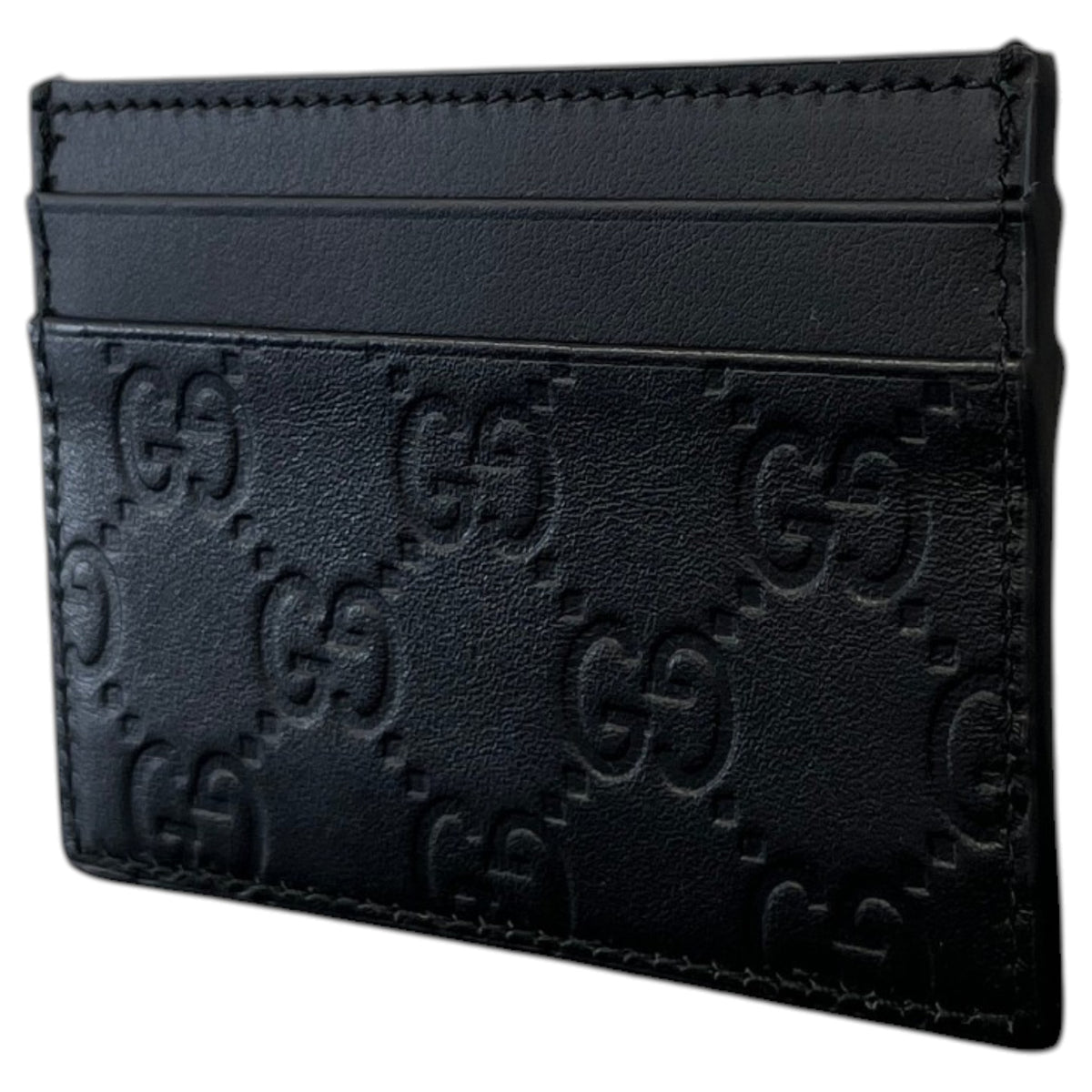 Men's GG Emblem Card Holder Black - Photo 4