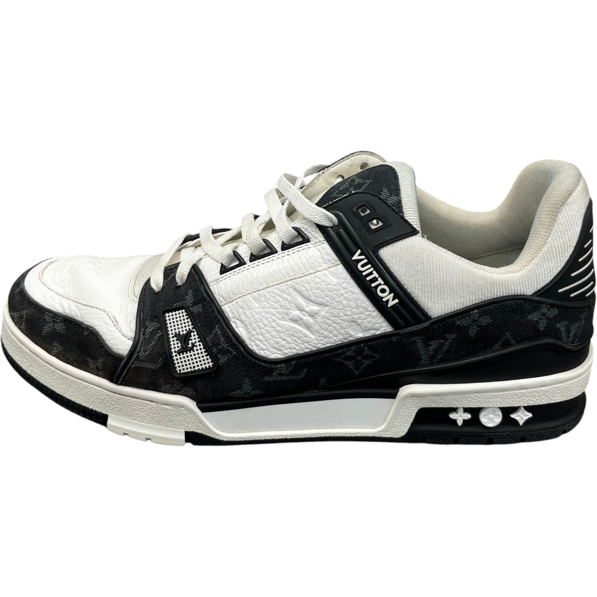 Men's LV Denim Low Trainers Black Size UK 11 / EU 45 - Photo 5