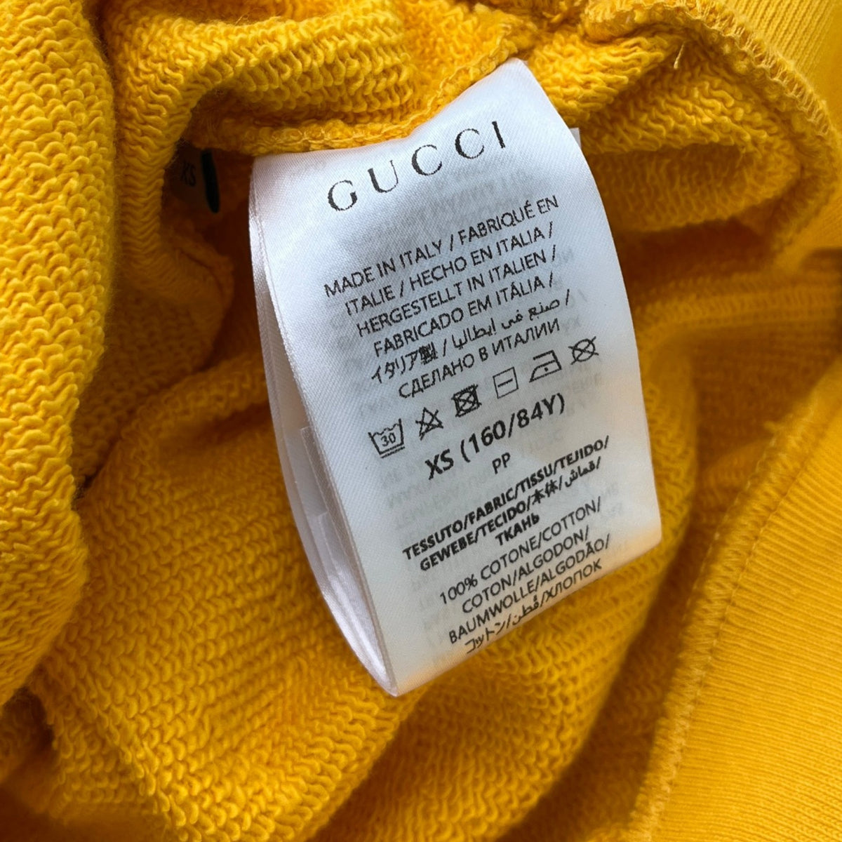 Women's Graphic Logo Cropped Sweatshirt Yellow Size XS / UK 6 - Photo 9