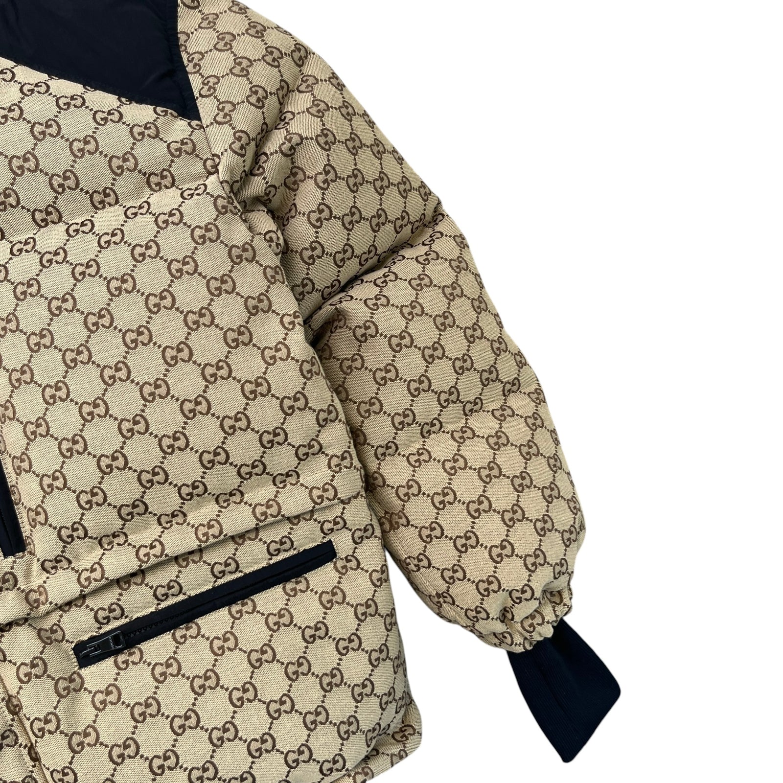 Women's Gg Supreme Down Jacket Beige Size IT 42 / UK 10 - Photo 5
