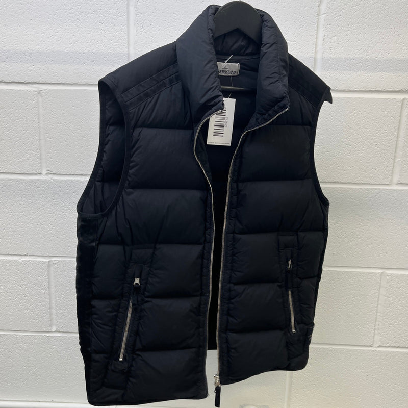 Men's Applique Logo Gilet Black Size M