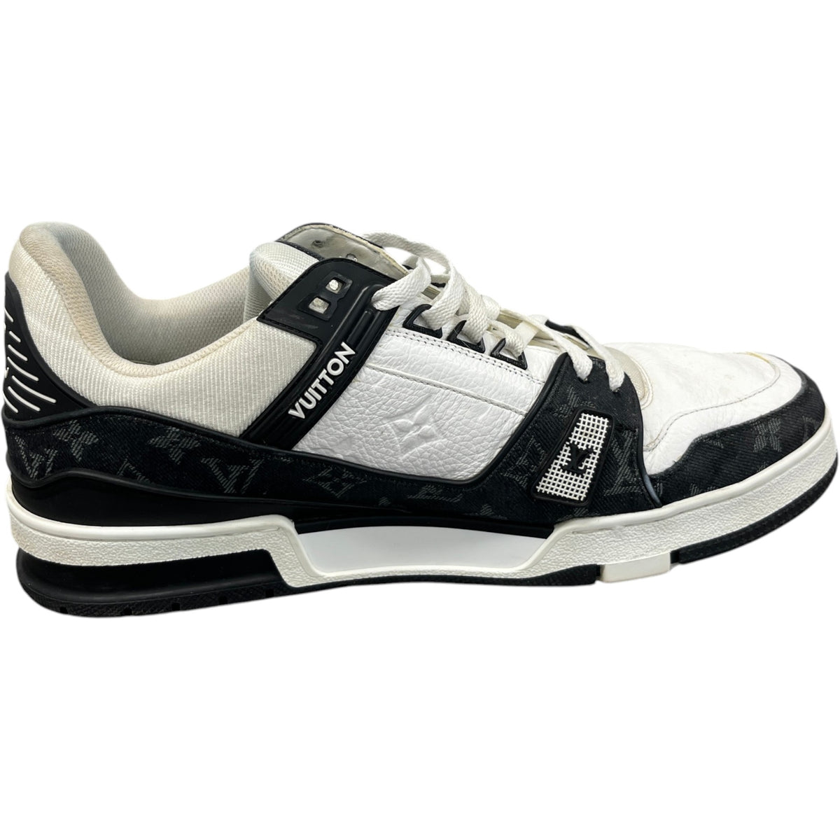 Men's LV Denim Low Trainers Black Size UK 11 / EU 45 - Photo 6