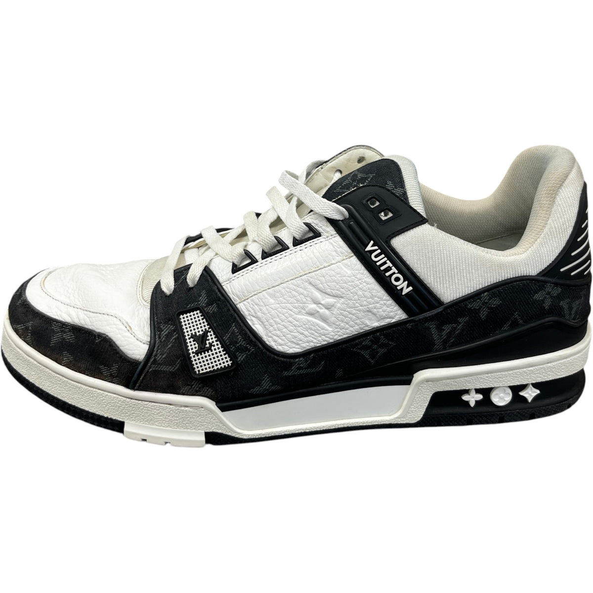 Men's LV Denim Low Trainers Black Size UK 11 / EU 45 - Photo 7