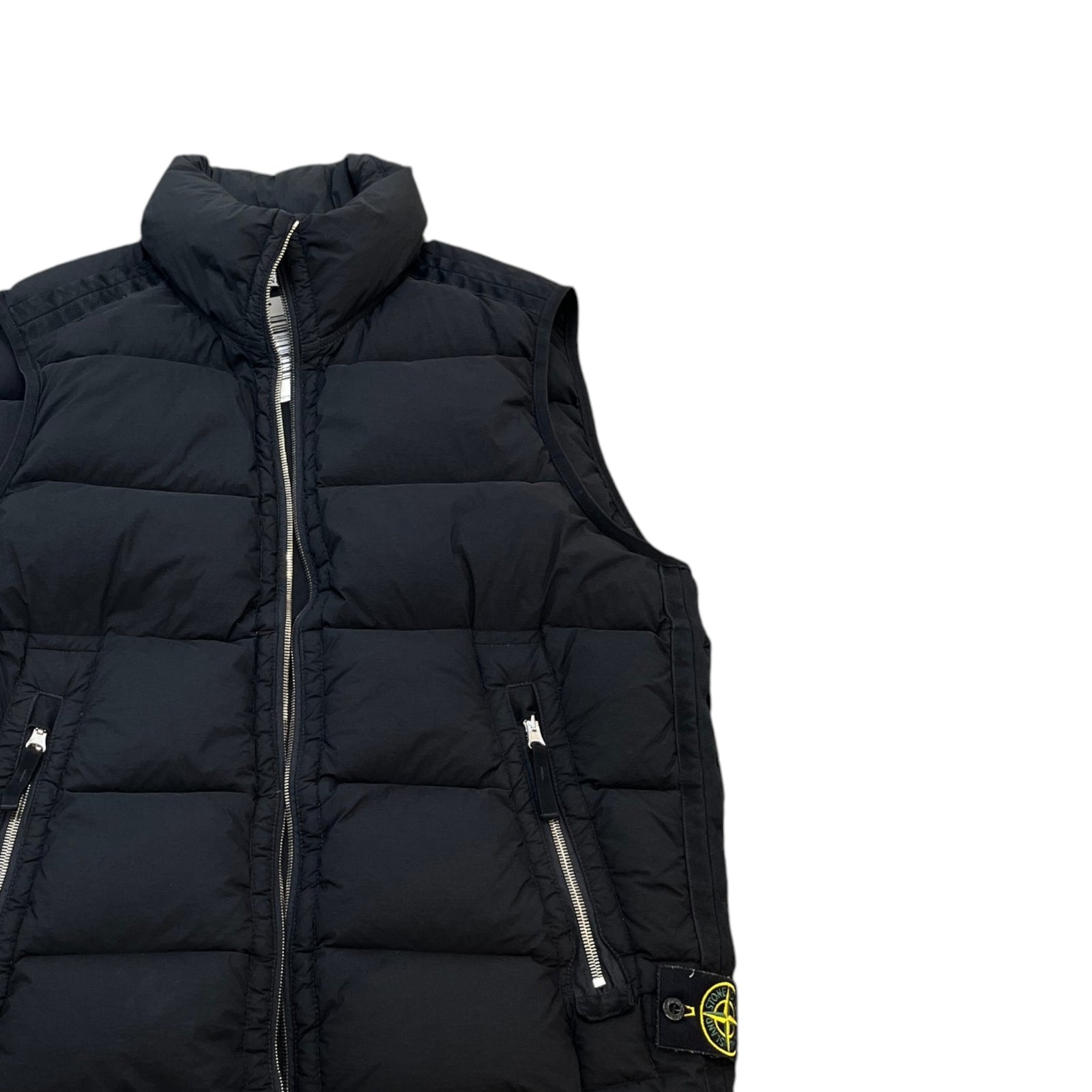 Men's Applique Logo Gilet Black Size M - Photo 3