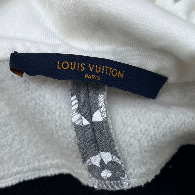 Men's Circle Monogram Hoodie White Size S
