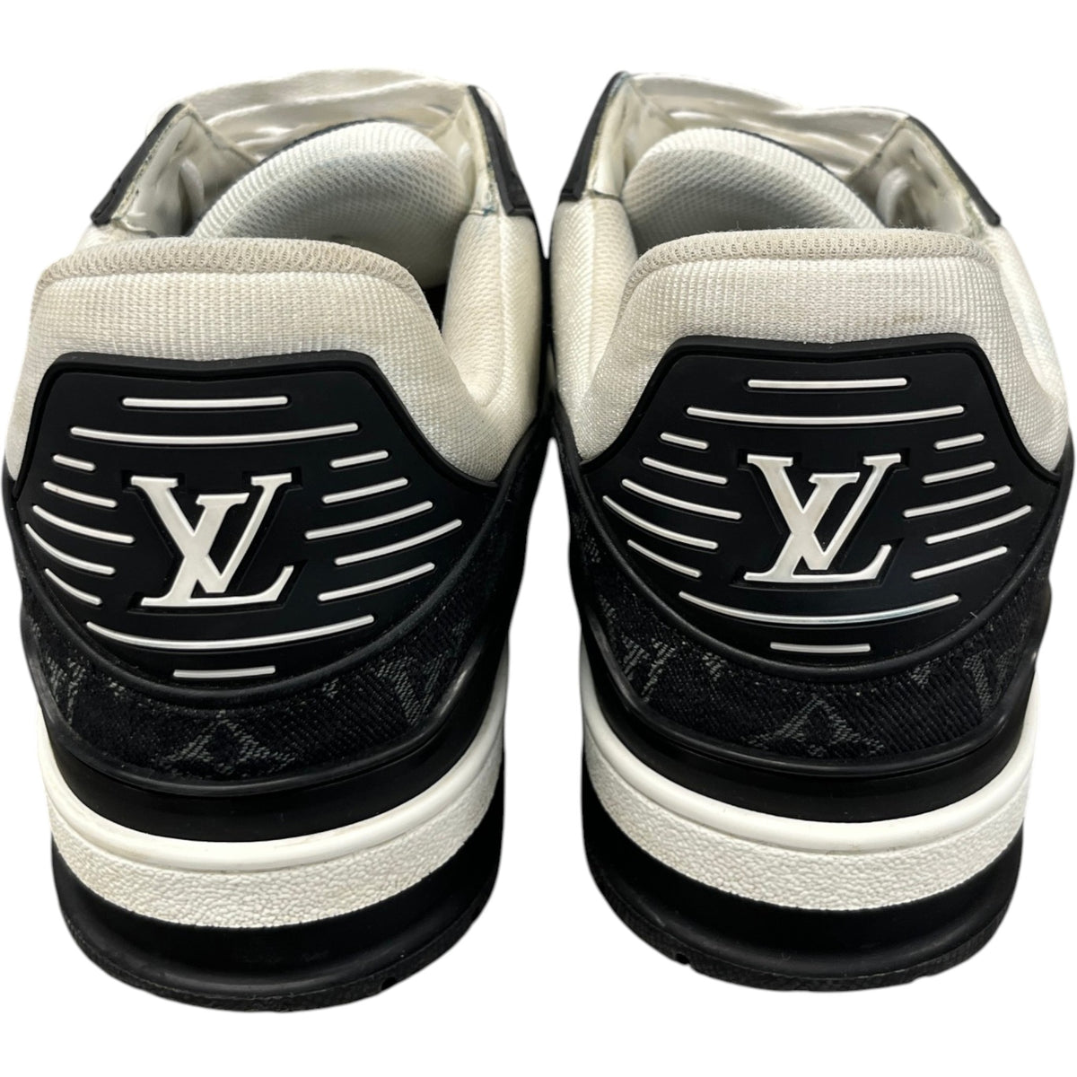 Men's LV Denim Low Trainers Black Size UK 11 / EU 45 - Photo 8