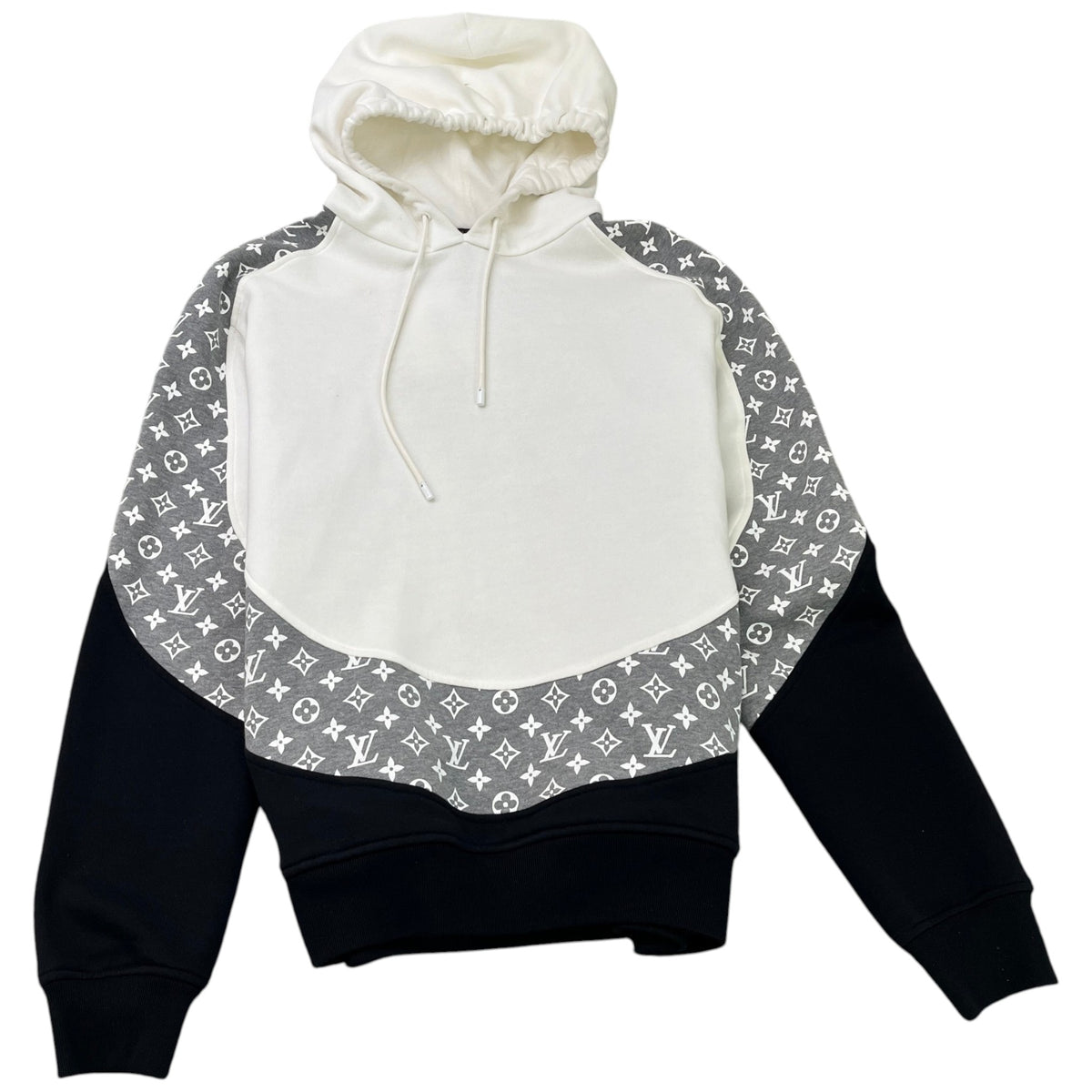 Men's Circle Monogram Hoodie White Size S - Photo 1