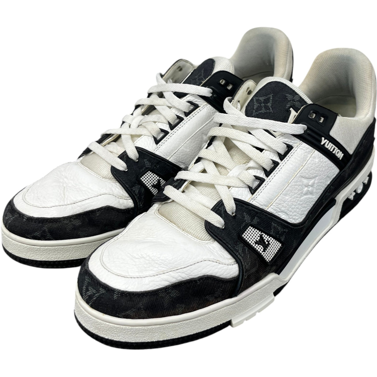 Men's LV Denim Low Trainers Black Size UK 11 / EU 45 - Photo 10