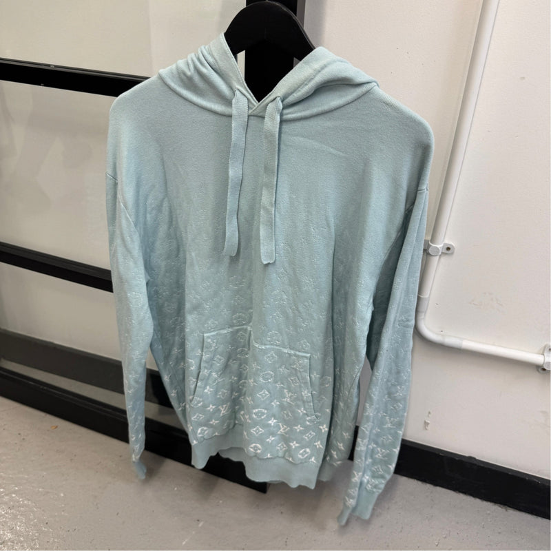 Men's Monogram Gradient Hoodie Blue Size L