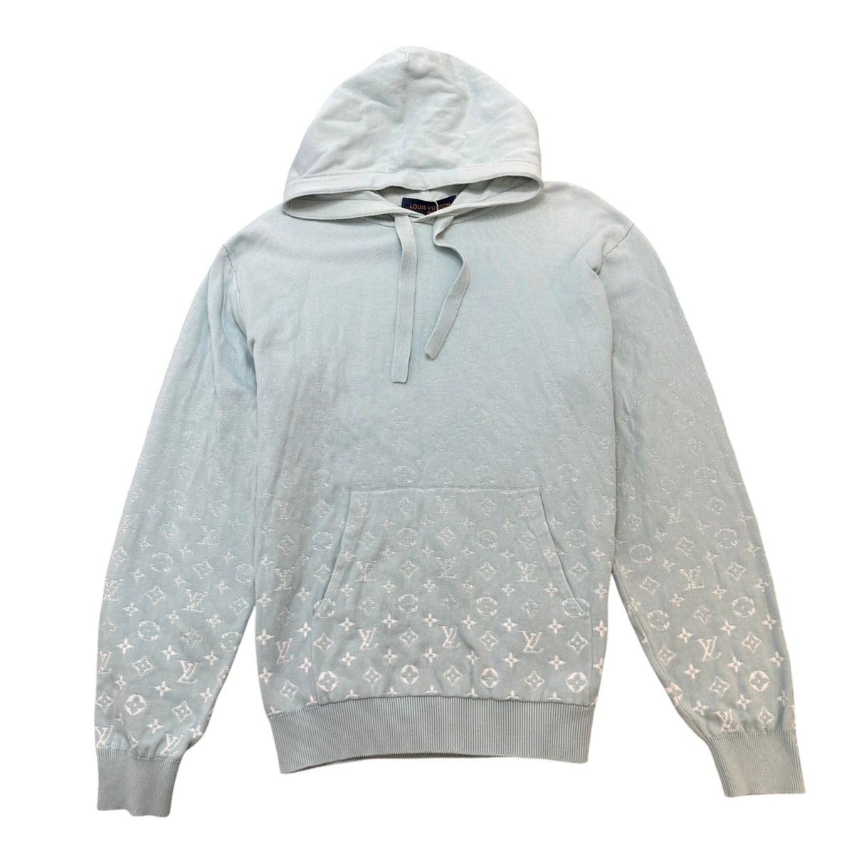 Men's Monogram Gradient Hoodie Blue Size L - Photo 1