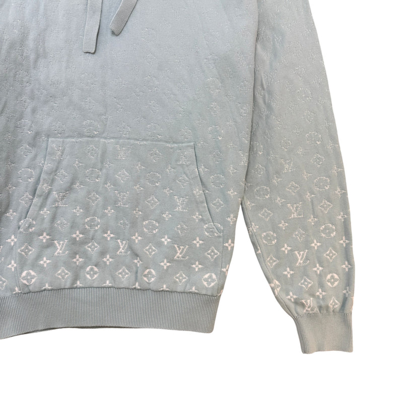Men's Monogram Gradient Hoodie Blue Size L